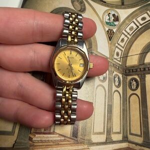 Bulova Gold Dial with Two-Tone Bracelet